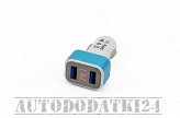 Ładowarka 2xUSB + tester napięcia akumulatora 3A