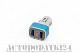 Ładowarka 2xUSB + tester napięcia akumulatora 3A